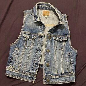 American Eagle Denim Jacket Vest